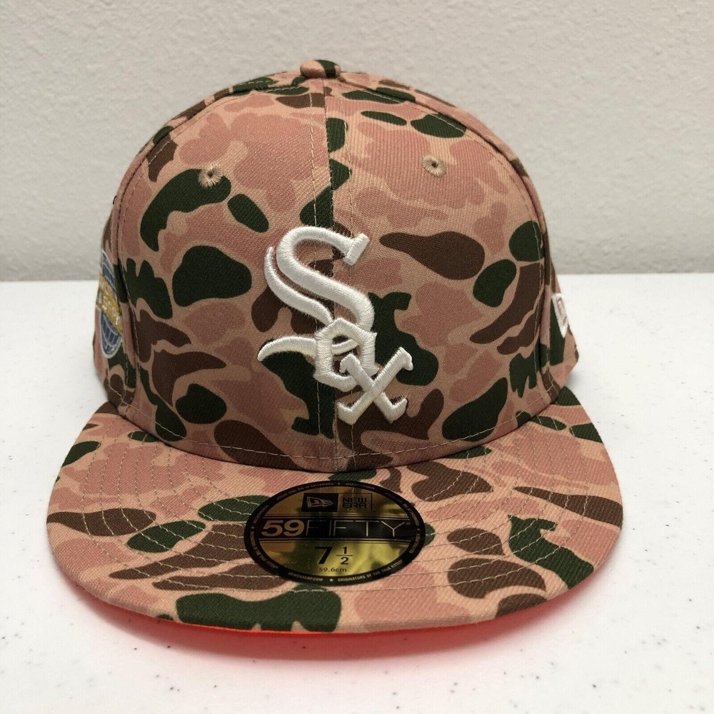 Chicago White Sox Hat Cap Fitted Mens 7 1/2 Camo MLB Baseball New Era 59FIFTY